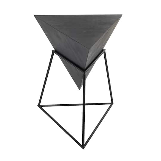 24" Metal Modern Accent Table